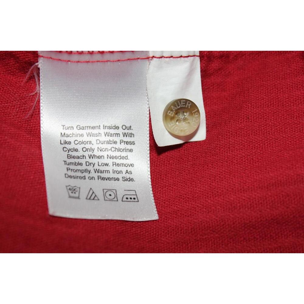 Eddie Bauer Corduroy L/S Button Up Shirt Shacket Womens M Petite Red 100% Cotton - Picture 12 of 12